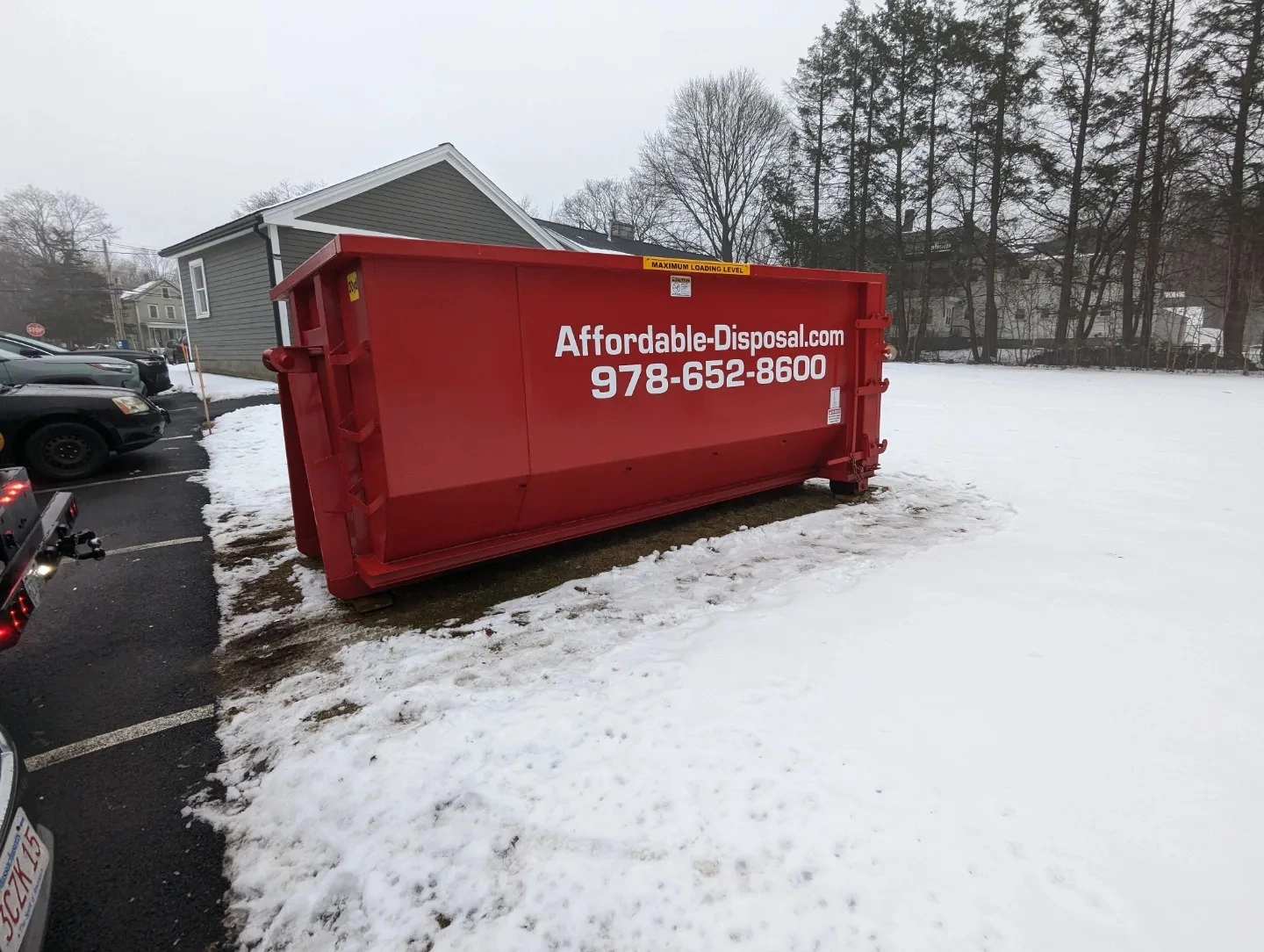 Dumpster rental on residential project